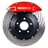 StopTech 07-2014 Mustang 380x32mm Big Brake Kit - Replaces OEM Brembos (Red 6 Piston Caliper - Drilled Rotor)